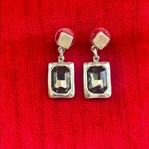 Elegant Silver and Black Earrings